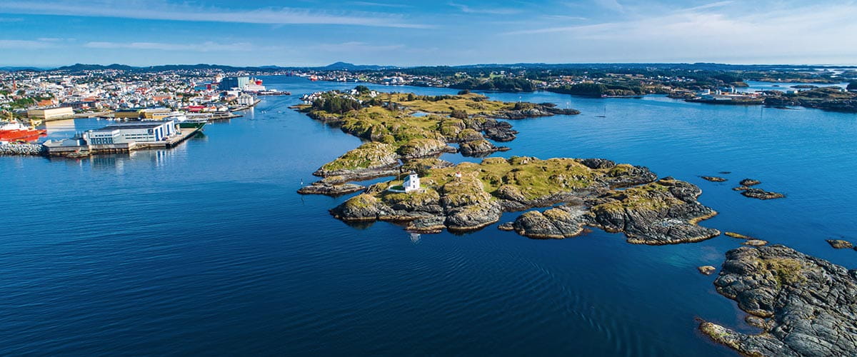 The rugged coastline of Haugesund